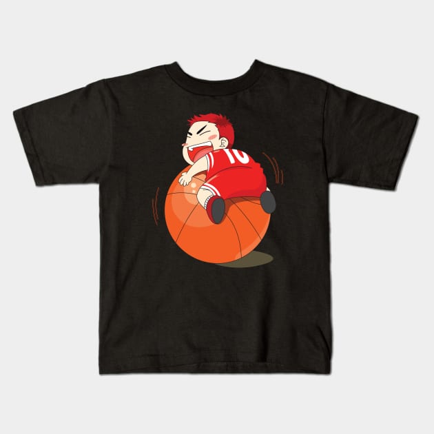 Tensai Hanamichi Sakurgai Chibi Kids T-Shirt by AnimeTee